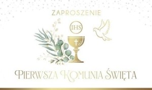 ZAPROSZENIE KOMUNIA (10SZT)