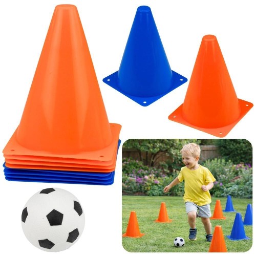 Zestaw pachołki treningowe z piłką 8szt., Leantoys