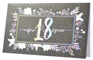 ZAPROSZENIE ZP-009 URODZINY 18 (5SZT.)