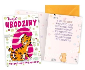 KARNET B6 URODZINY 6 KOTEK