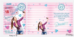 KARNET PARTY NAKLEJANY B6+KOPERTA URODZINY 18 WZ18