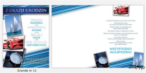 KARNET GRANDE + KOPERTA WZÓR NR 11 URODZINY