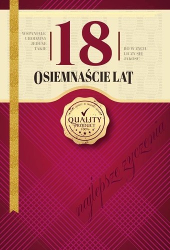 Karnet Urodziny 18