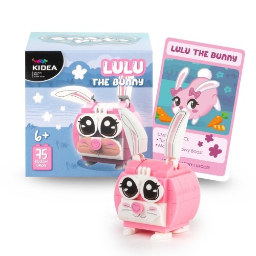 Klocki snapets królik różowy KIDEA, DERFORM