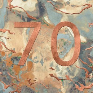 KARNET KWADRAT Z KOPERTĄ URODZINY 70