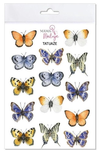 Tatuaże zmywalne Motyle 2, Mama Maluje
