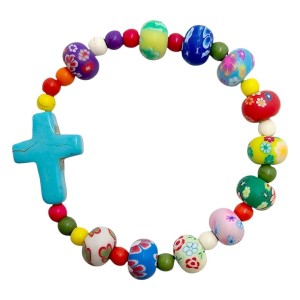 RÓŻANIEC 10-TKA Z KRZYŻYKIEM KOLOROWA
