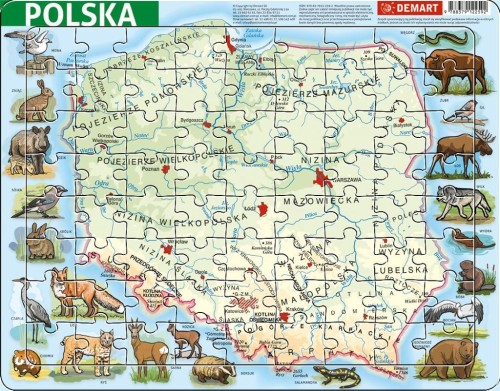 Puzzle ramkowe - Polska fizyczna, Demart