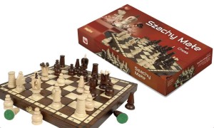 SZACHY DREWNIANE MAŁE 28CM, RAFAŁ MAGIERA