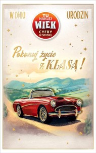 KARTKA OKOLICZNOŚCIOWA URODZINY (WYMIENNE CYFRY)
