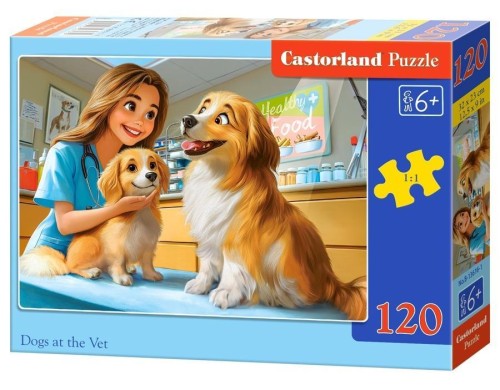 Puzzle 120 Dogs at the Vet CASTOR, Castorland