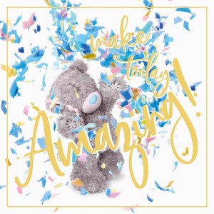 KERNET HOLOGRAFICZNY 3D - MIŚ RZUCAJĄCY KONFETTI