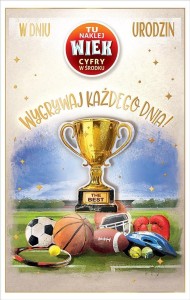 KARTKA OKOLICZNOŚCIOWA URODZINY (WYMIENNE CYFRY)