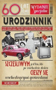 KARTKA OKOLICZNOŚCIOWA URODZINY 60 U48
