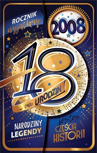 Kartka okolicznościowa Urodziny 18
