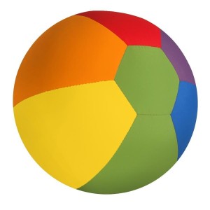 PIŁKA BALONOWA TĘCZOWA 30CM, AKSON