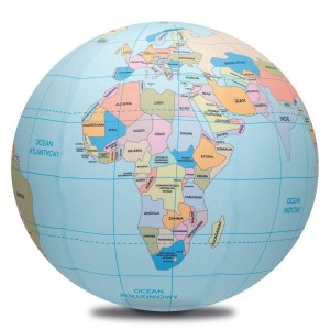 PIŁKA BALONOWA GLOBUS PAŃSTWA ŚWIATA PL