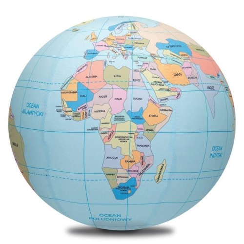 Piłka balonowa globus państwa świata pl