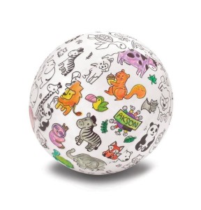 PIŁKA BALONOWA DO KOLOROWANIA ZWIERZĄTKA 30CM