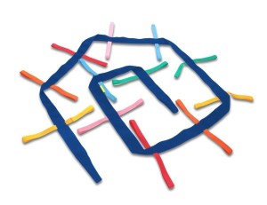 TAŚMA SPACEROWA NIEBIESKA WĄŻ GĄSIENICA