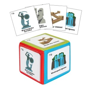ZESTAW KOSTKA EDUKACYJNA Z KIESZENIAMI + 52 KARTY