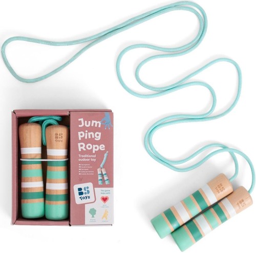 Skakanka z drewnianymi rączkami, BS Toys