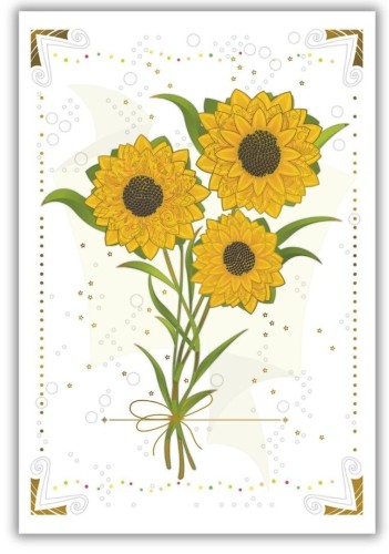 Karnet 12x18cm + koperta Słoneczniki
