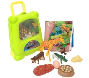 ZESTAW DZIKICH ZWIERZĄT W WALIZCE Z MATĄ, MERKPOL