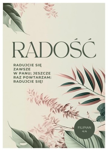 Karnet - Radość - Liście