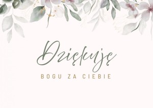 KARNET - DZIĘKUJĘ BOGU ZA CIEBIE - PLAMKI