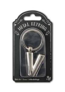 SILVER LETTER KEYRING - BRELOK DO KLUCZY LITERA V