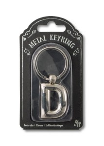 SILVER LETTER KEYRING - BRELOK DO KLUCZY LITERA D