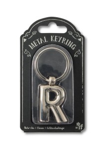 SILVER LETTER KEYRING - BRELOK DO KLUCZY LITERA R