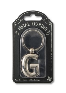 SILVER LETTER KEYRING - BRELOK DO KLUCZY LITERA G