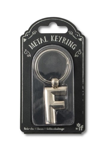 Silver Letter Keyring - brelok do kluczy litera F