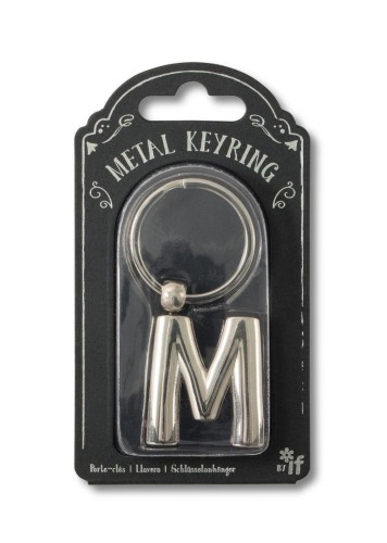 Silver Letter Keyring - brelok do kluczy litera M