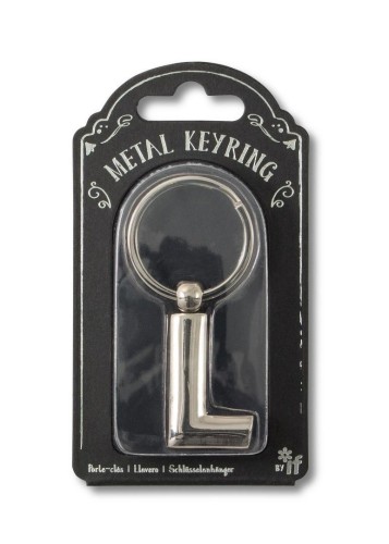 Silver Letter Keyring - brelok do kluczy litera L