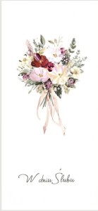 KARNET ŚLUB DL S67 - BUKIET KWIATÓW