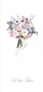 KARNET ŚLUB DL S66 - BUKIET KWIATÓW