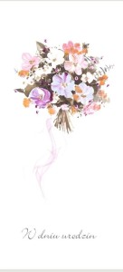 KARNET URODZINY DL U25 - BUKIET KWIATÓW