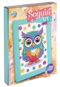 OBRAZ CEKINOWY Z RAMĄ SOWA