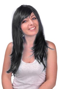 PERUKA DŁUGOWŁOSA CZARNA