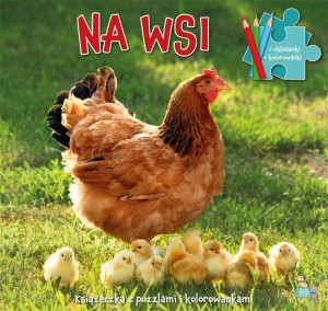 KSIĄŻECZKA Z PUZZLAMI I KOLOROWANKAMI NA WSI