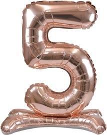 BALON FOLIOWY STOJĄCY RÓŻOWE ZŁOTO 5 90CM