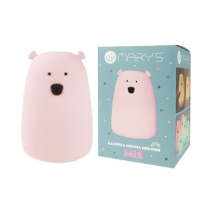 LAMPKA NOCNA LED RGB+WW + R/C MIŚ DUŻY RÓŻOWY