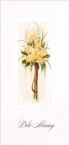 Karnet Dzień Matki DL M01 - Bukiet kwiatów