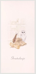 KARNET GRATULACJE DL AB01 - SOWA