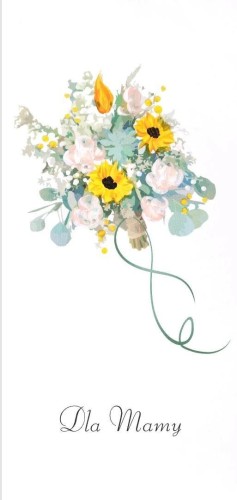 Karnet Dzień Matki DL M07 - Bukiet kwiatów