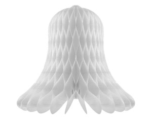 DEKORACJA WISZĄCA DZWONEK SREBRNA 20CM