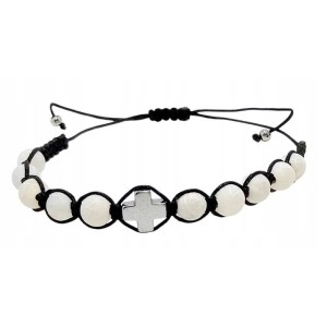 RÓŻANIEC 10-TKA KAMIEŃ NATURALNY HOWLIT BIAŁY